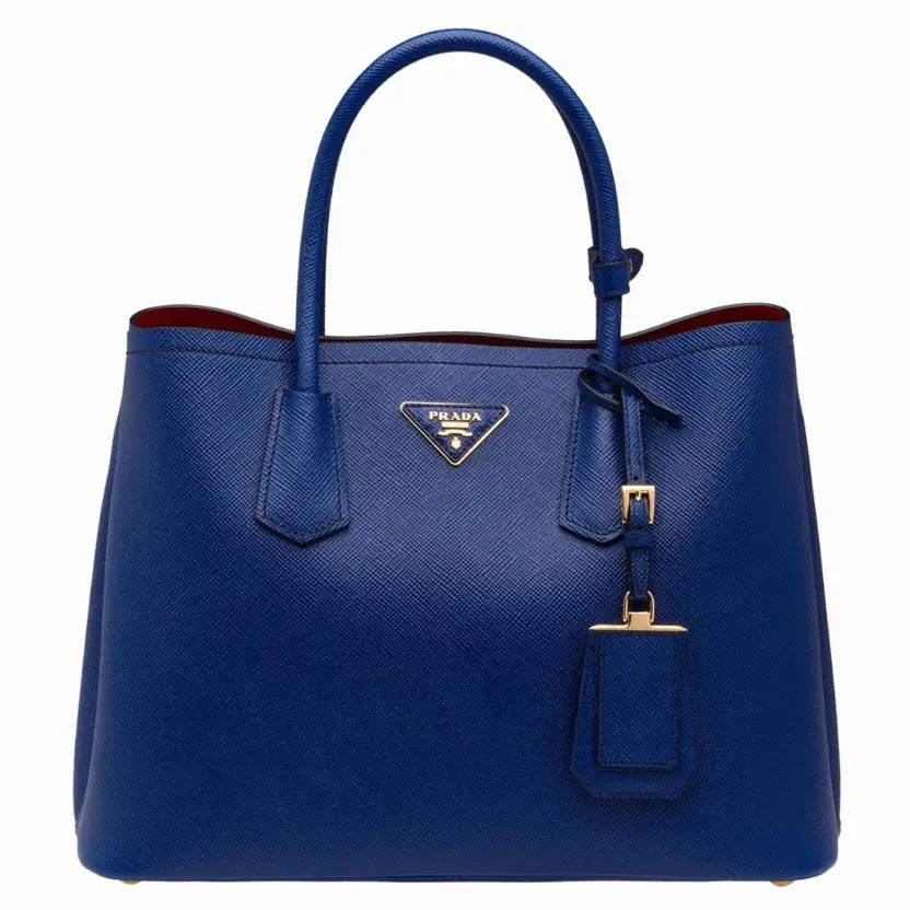 Boutique Quality || Prada Double Medium Tote Bag in Blue