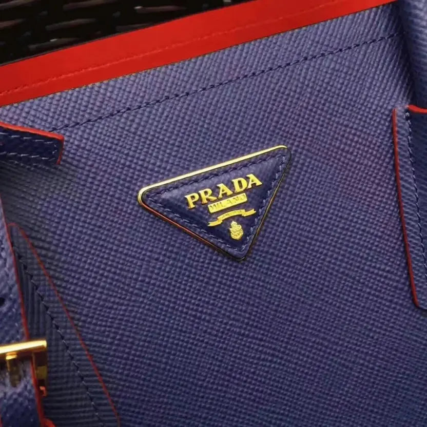 Boutique Quality || Prada Double Medium Tote Bag in Blue