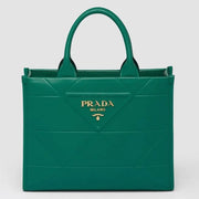 Boutique Quality || Prada Symbole Small Bag Knockoff with Topstitching in Green