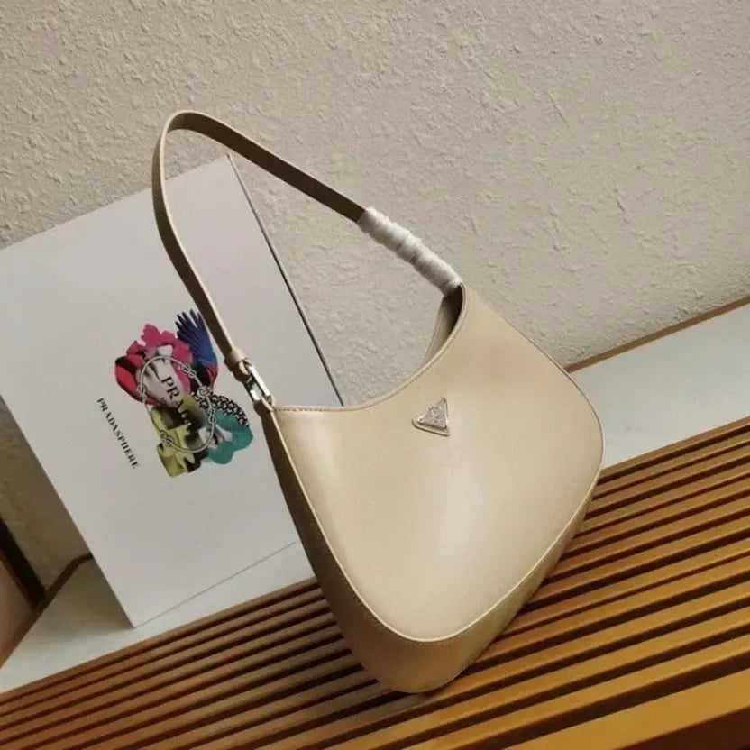 Boutique Quality || Prada Cleo Large Bag In Beige