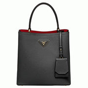 Boutique Quality || Prada Black Medium Panier Bag