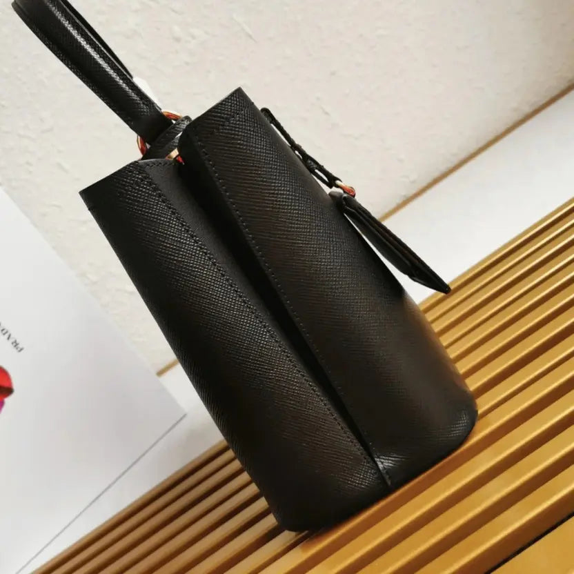 Boutique Quality || Prada Black Medium Panier Bag