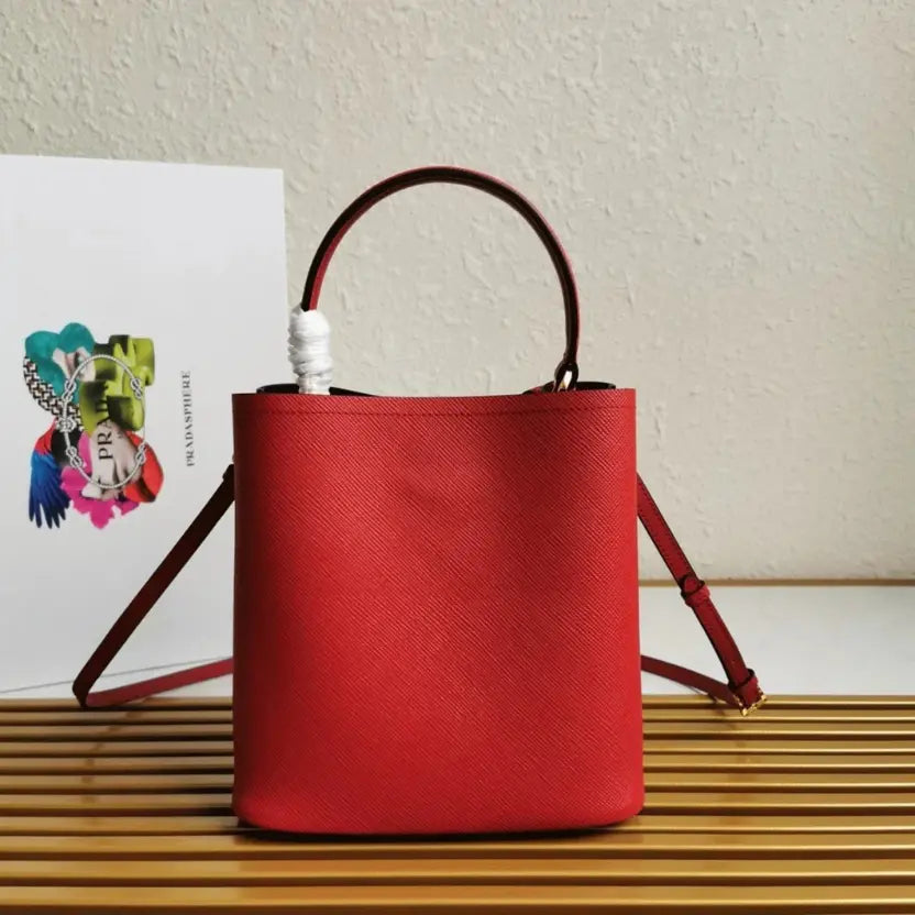 Boutique Quality || Prada Red Medium Panier Bag
