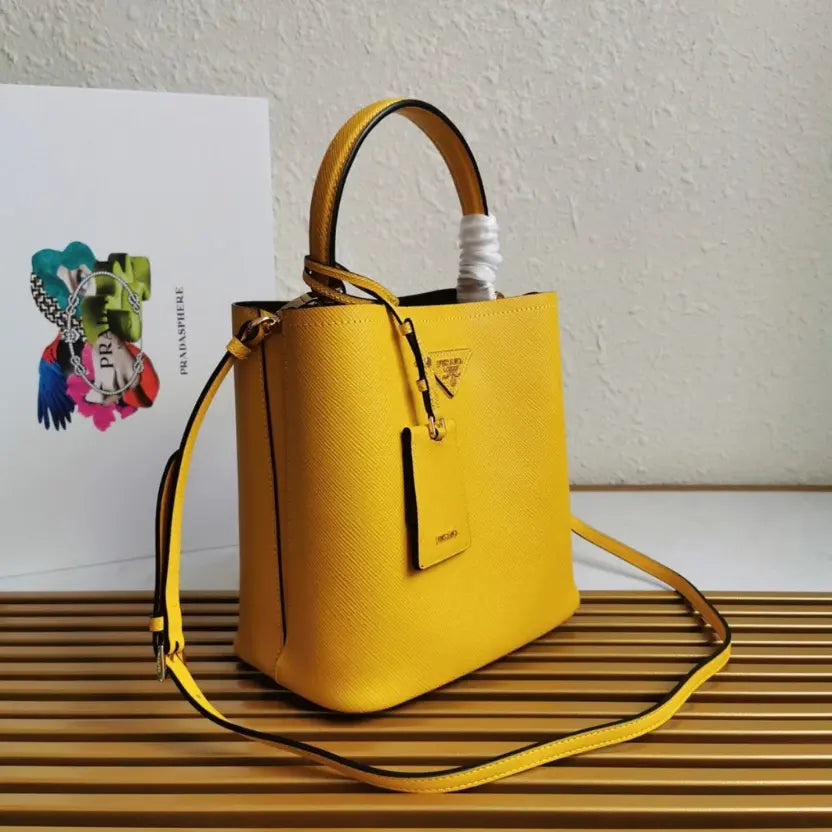 Boutique Quality || Prada Yellow Medium Panier Bag
