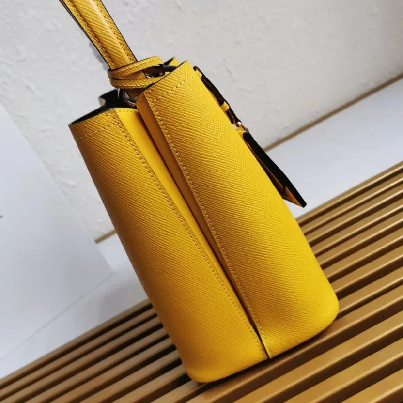 Boutique Quality || Prada Yellow Medium Panier Bag