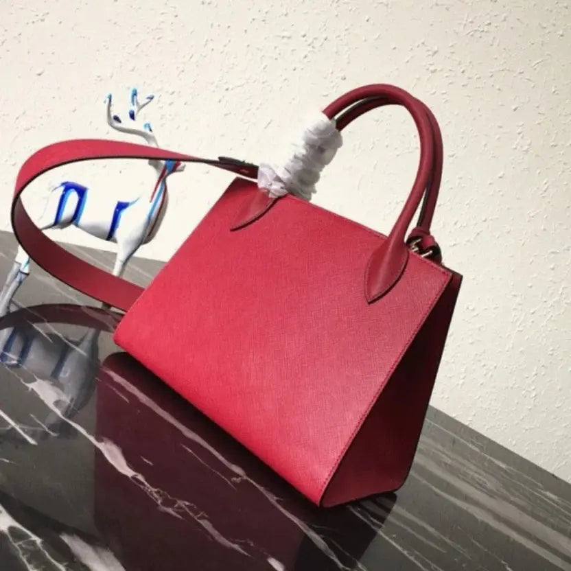 Boutique Quality || Prada Monochrome Small Bag Knockoff in Red