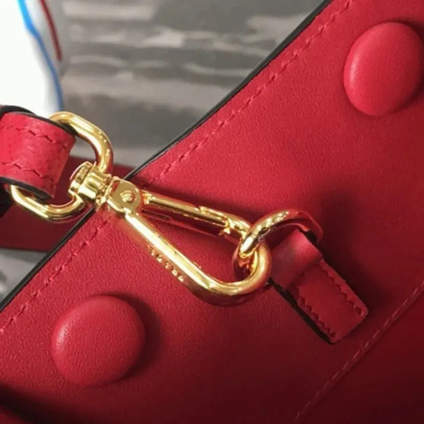 Boutique Quality || Prada Monochrome Small Bag Knockoff in Red