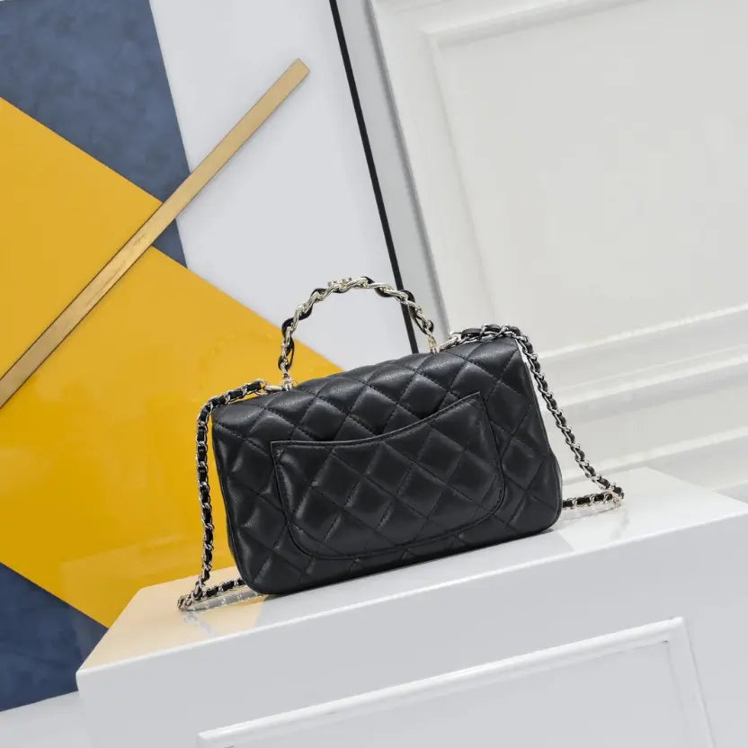 Boutique Quality || Chanel Double C Handle Cap Bag in Black