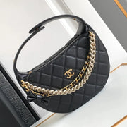 Boutique Quality || Chanel 24s Hula Hoop Bag in Black and Gold