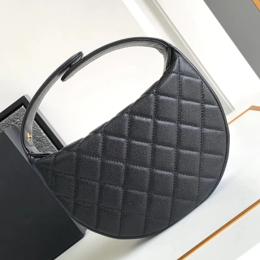 Boutique Quality || Chanel 24s Hula Hoop Bag in Black and Gold