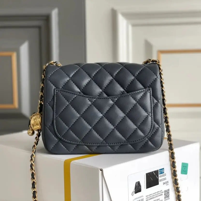 Boutique Quality || Chanel Latest Version Grey Flap Bag