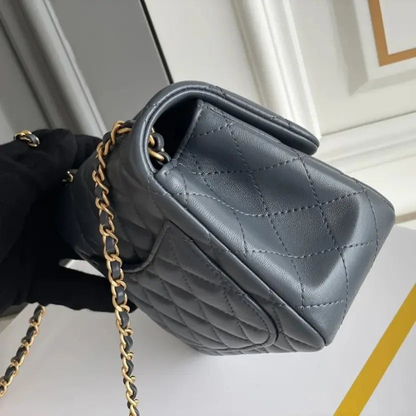 Boutique Quality || Chanel Latest Version Grey Flap Bag