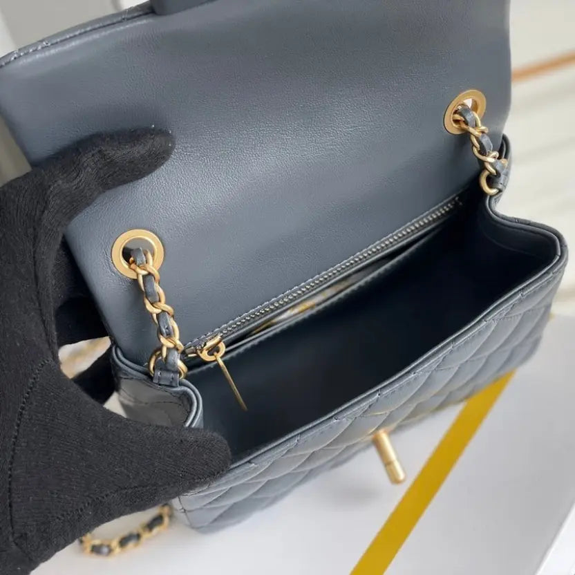 Boutique Quality || Chanel Latest Version Grey Flap Bag