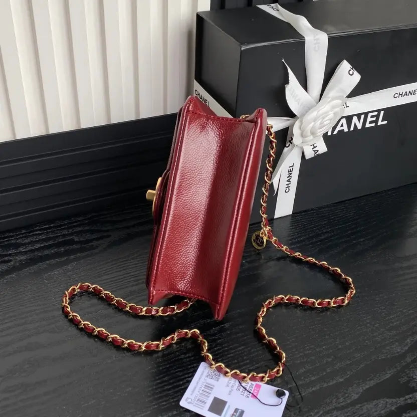 Boutique Quality || Chanel CF Vintage New Arrival Red Shoulder Bag