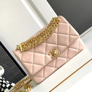 Boutique Quality || Chanel Soft Pink 24c Chain Rhinestone Bag