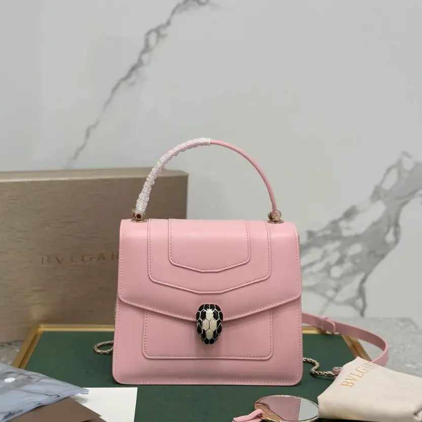 Boutique Level Quality || Bvlgari Serpenti Forever Wristlet Accordion Bag in Pink