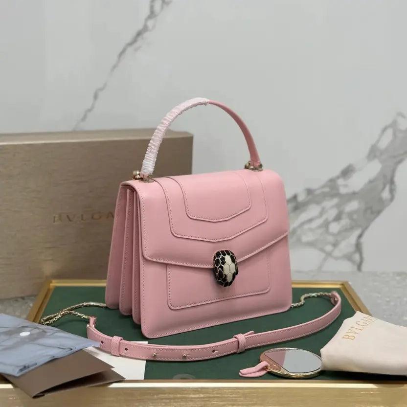 Boutique Level Quality || Bvlgari Serpenti Forever Wristlet Accordion Bag in Pink