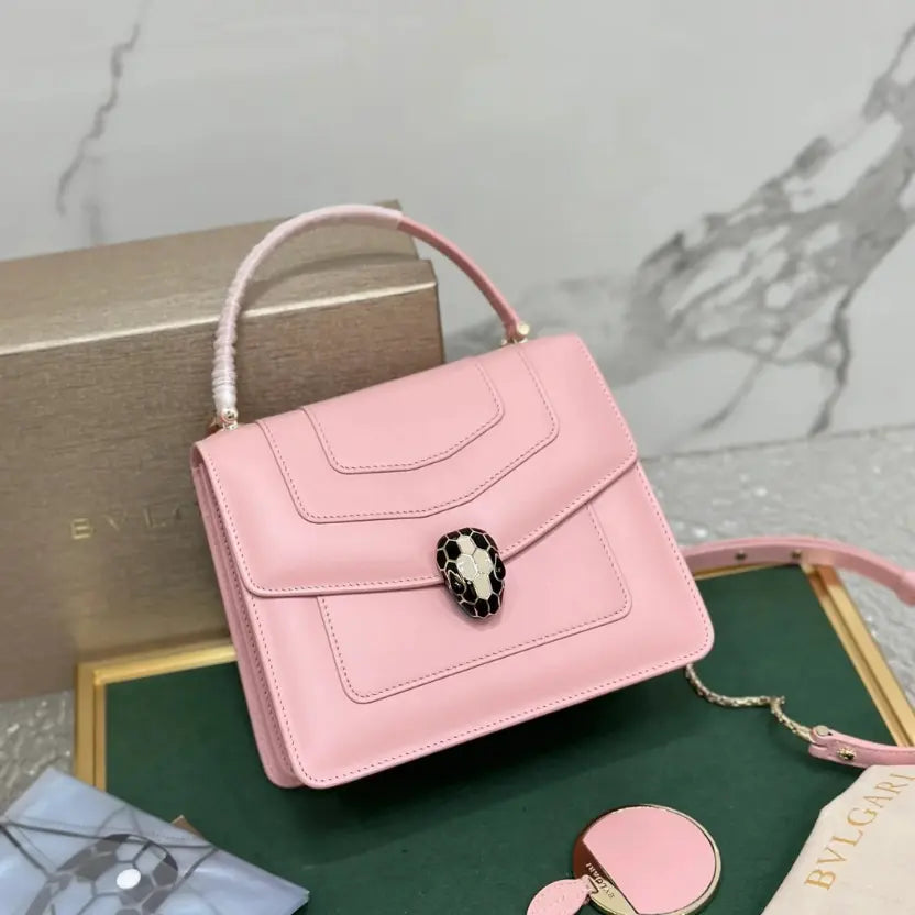 Boutique Level Quality || Bvlgari Serpenti Forever Wristlet Accordion Bag in Pink