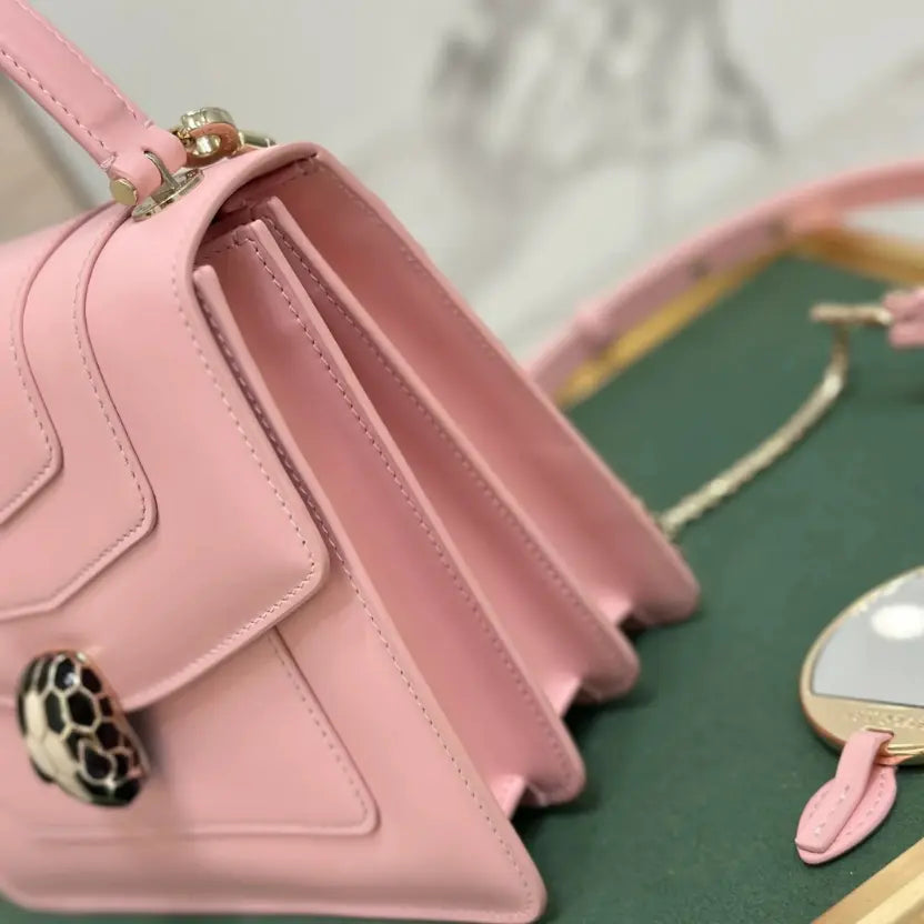 Boutique Level Quality || Bvlgari Serpenti Forever Wristlet Accordion Bag in Pink