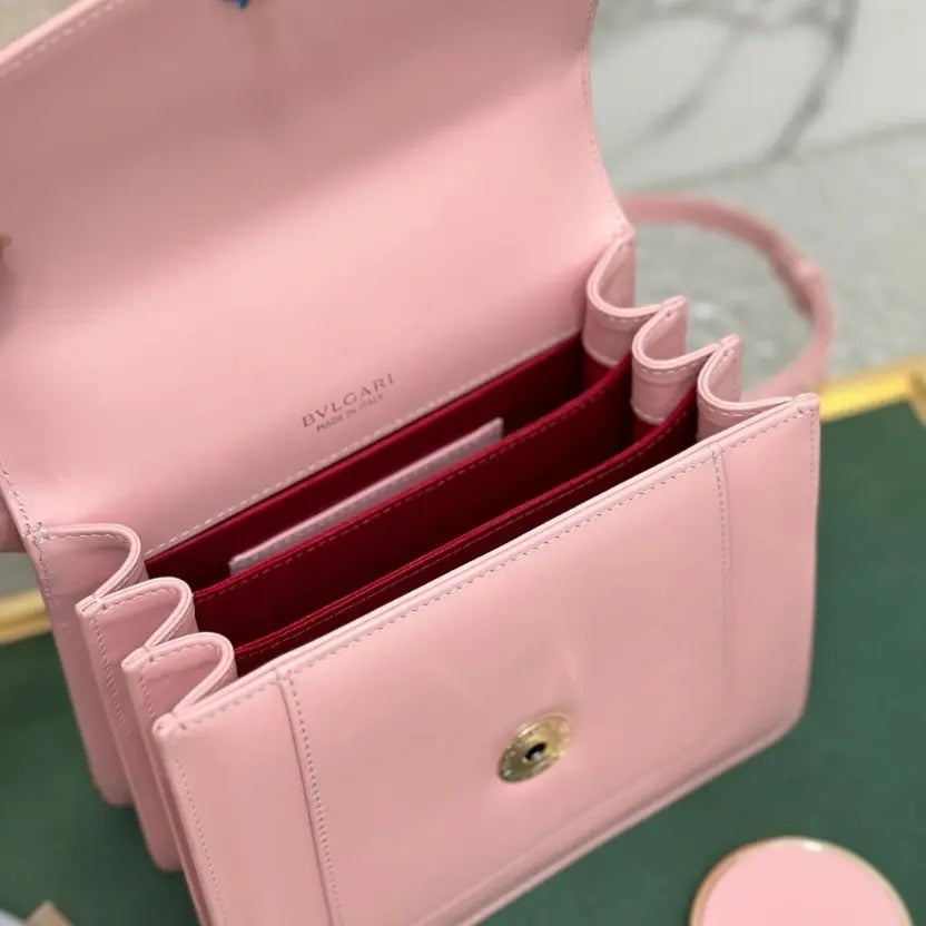 Boutique Level Quality || Bvlgari Serpenti Forever Wristlet Accordion Bag in Pink