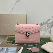 Boutique Level Quality || Bvlgari Serpenti Forever "Single Layer" Flap Small Square Bag in Pink