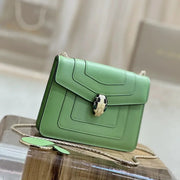 Boutique Level Quality || Bvlgari Serpenti Forever "Single Layer" Flap Small Square Bag in Green
