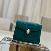 Boutique Level Quality || Bvlgari Serpenti Forever "Single Layer" Flap Small Square Bag in Green
