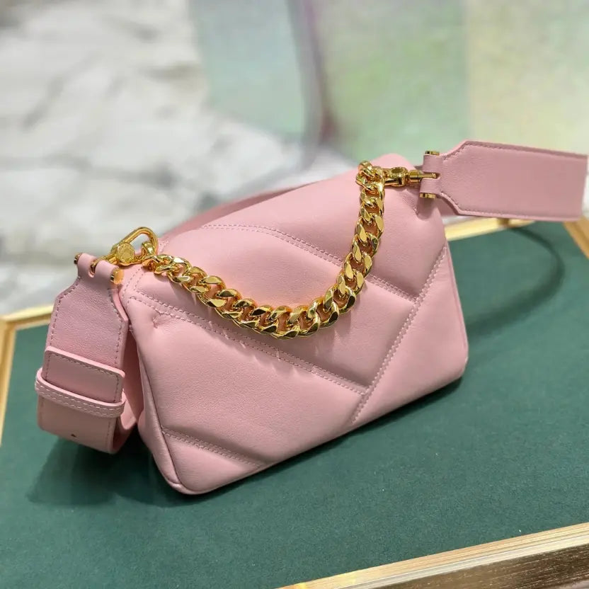 Boutique Level Quality || Bvlgari "SERPENTI CABOCHON” Mini Crossbody Bag in Light Pink
