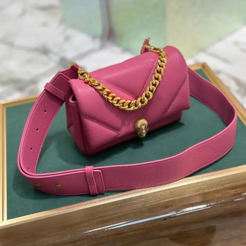 Boutique Level Quality || Bvlgari SERPENTI CABOCHON” Mini Crossbody Bag in Pink