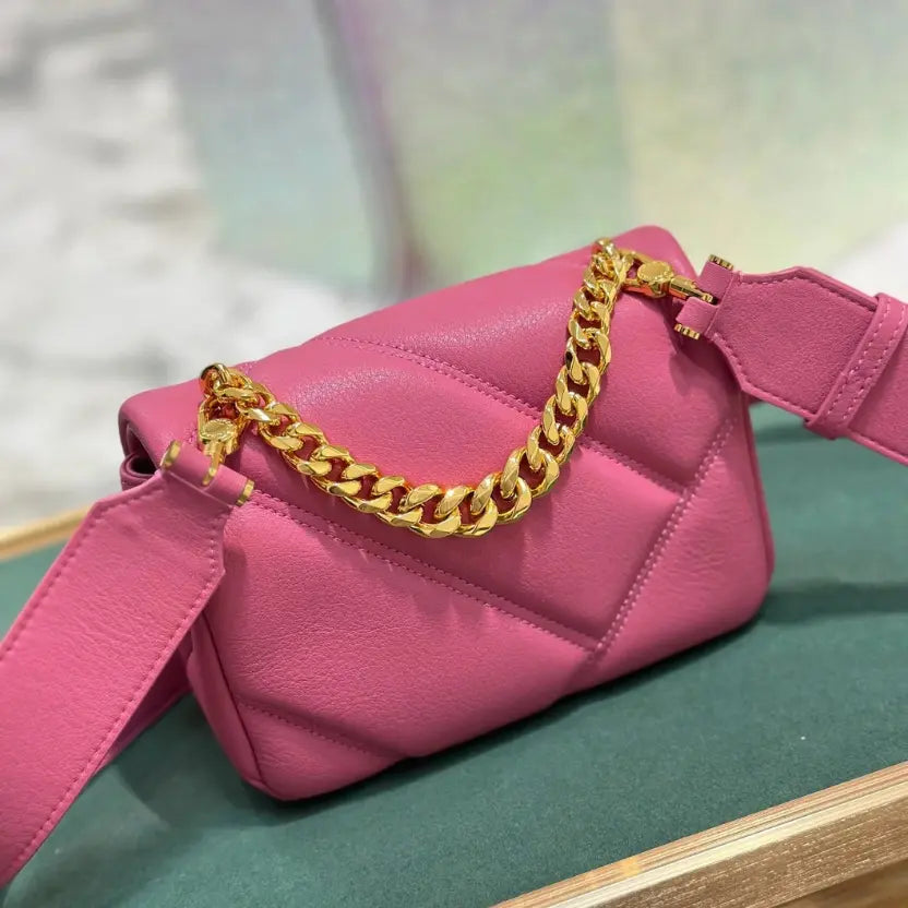 Boutique Level Quality || Bvlgari SERPENTI CABOCHON” Mini Crossbody Bag in Pink