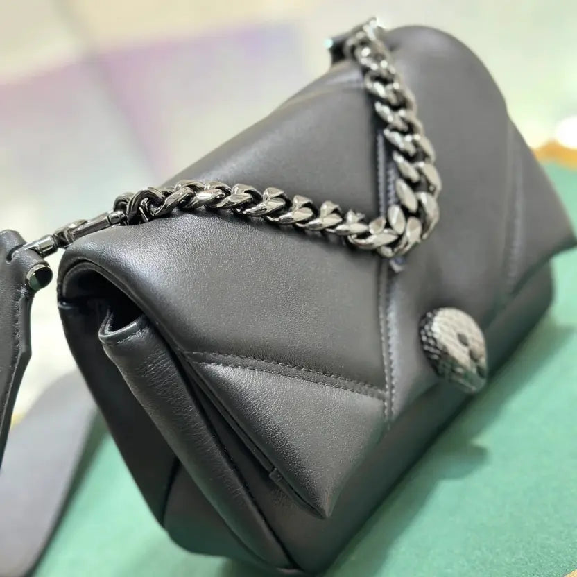 Boutique Level Quality || Bvlgari "SERPENTI CABOCHON” Mini Crossbody Bag in Black
