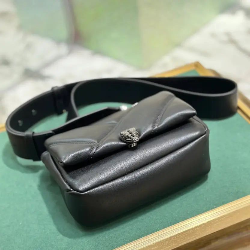 Boutique Level Quality || Bvlgari "SERPENTI CABOCHON” Mini Crossbody Bag in Black