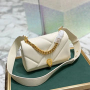 Boutique Level Quality || Bvlgari SERPENTI CABOCHON” Mini Crossbody Bag in White