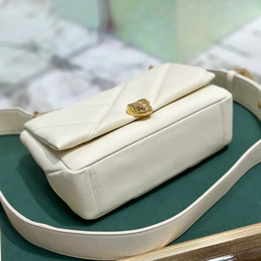 Boutique Level Quality || Bvlgari SERPENTI CABOCHON” Mini Crossbody Bag in White