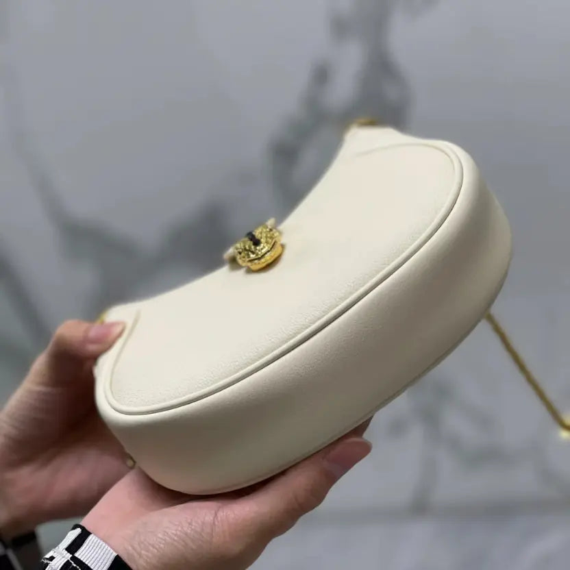 Boutique Level Quality || Bvlgari SERPENTI ELLIPSE Large Crossbody Bag in White