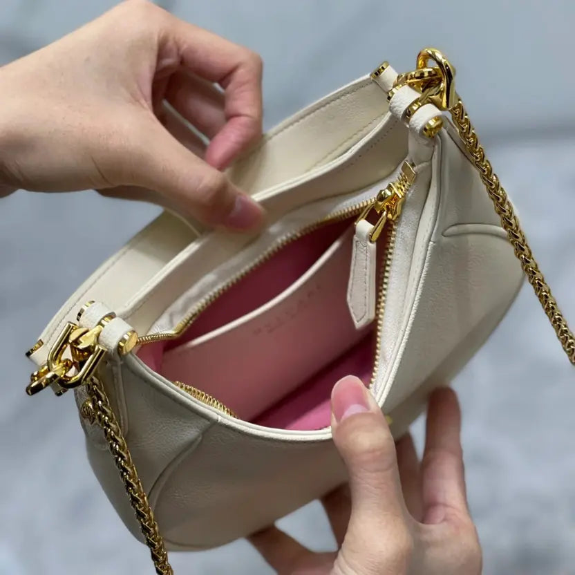 Boutique Level Quality || Bvlgari SERPENTI ELLIPSE Large Crossbody Bag in White