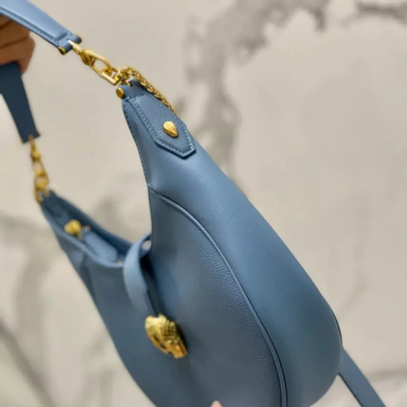 Boutique Level Quality || Bvlgari SERPENTI ELLIPSE Large Crossbody Bag in blue