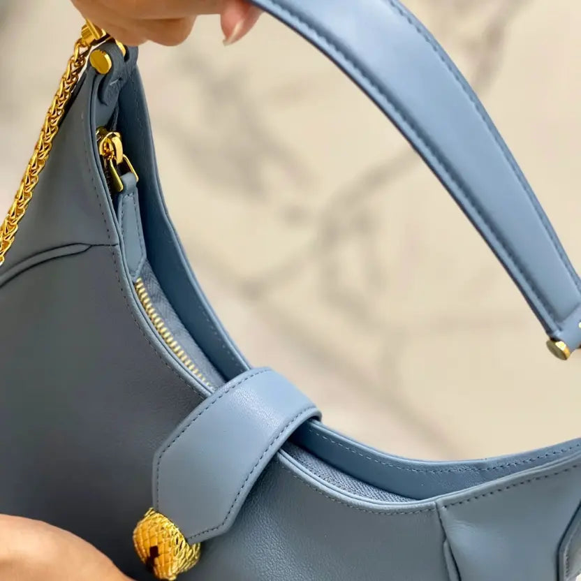 Boutique Level Quality || Bvlgari SERPENTI ELLIPSE Large Crossbody Bag in blue