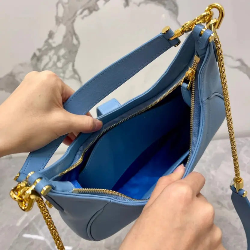 Boutique Level Quality || Bvlgari SERPENTI ELLIPSE Large Crossbody Bag in blue