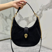 Boutique Level Quality || Bvlgari SERPENTI ELLIPSE Large Crossbody Bag in Black