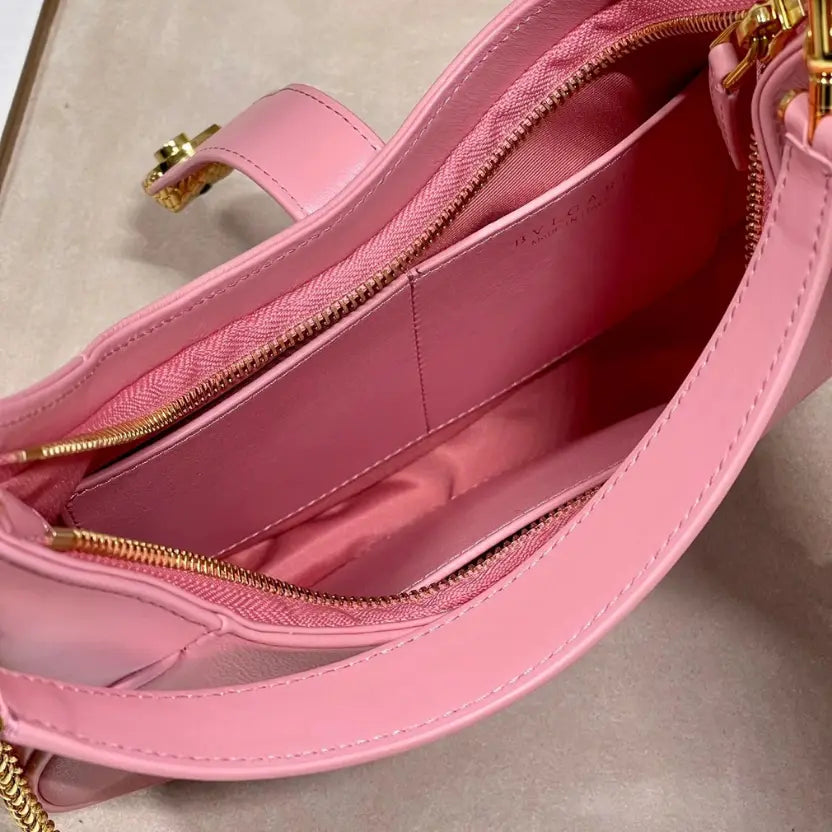 Boutique Level Quality || Bvlgari SERPENTI ELLIPSE Large Crossbody Bag in Pink