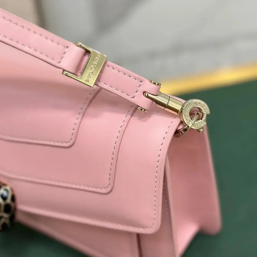 Boutique Level Quality || Bvlgari SERPENTI FOREVER EAST-WEST Small Shoulder Bag in Pink