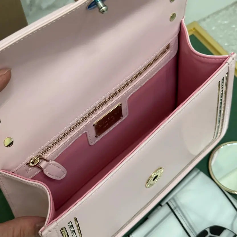 Boutique Level Quality || Bulgari "Serpenti Diamond Blast" chain bag in pink