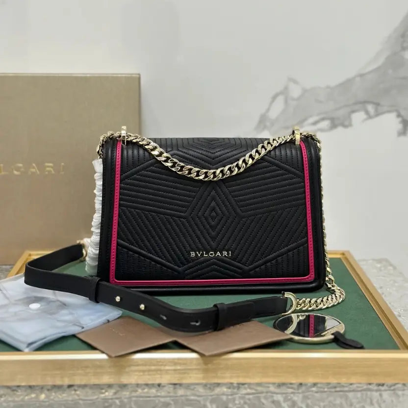 Boutique Level Quality || Bvlgari Serpenti Forever Limited Edition with Snake Embroidery in Black
