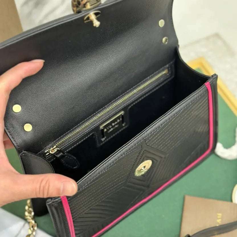Boutique Level Quality || Bvlgari Serpenti Forever Limited Edition with Snake Embroidery in Black