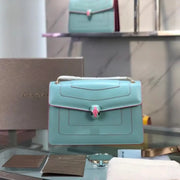 Boutique Level Quality || Bvlgari Limited Edition Double-Layer Snakehead Bag in Blue