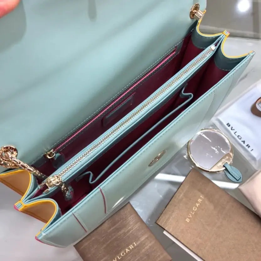 Boutique Level Quality || Bvlgari Limited Edition Double-Layer Snakehead Bag in Blue