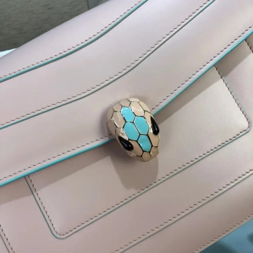 Boutique Level Quality || Bvlgari Limited Edition Double-Layer Snakehead Bag in Pink