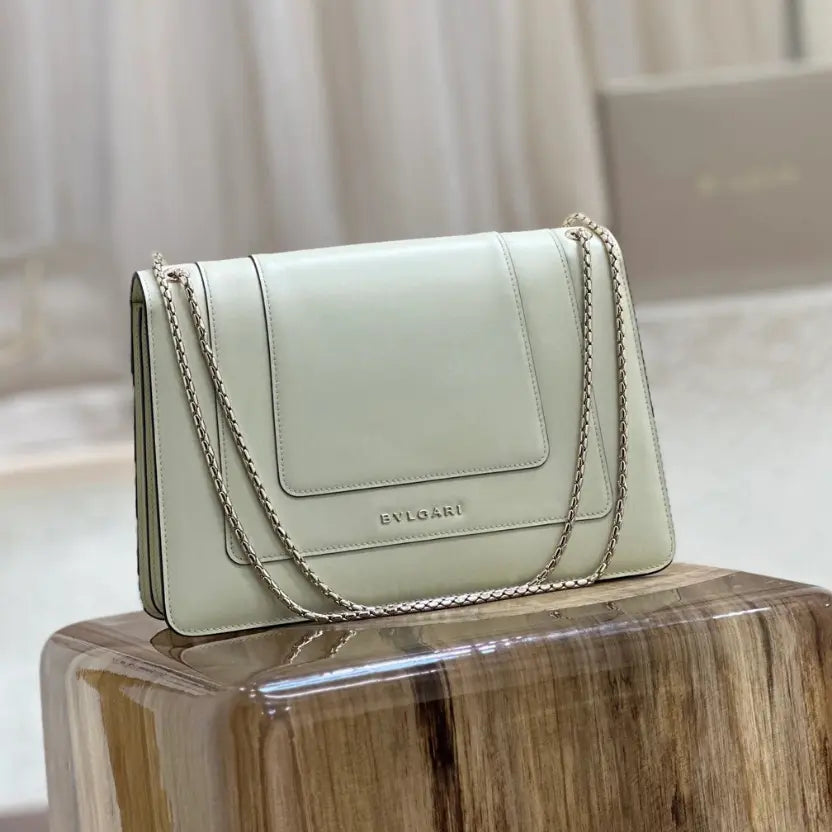Boutique Level Quality || Bvlgari Serpenti Forever "Double" Flap Bag in Mint Green