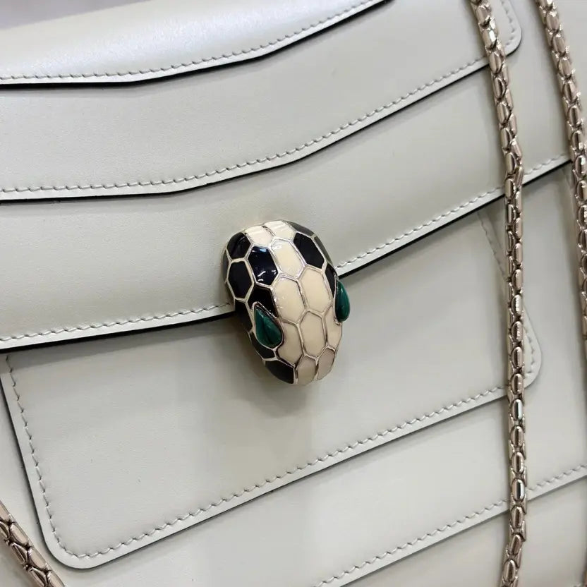 Boutique Level Quality || Bvlgari Serpenti Forever "Double" Flap Bag in Mint Green